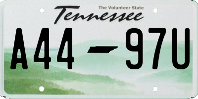 TN license plate A4497U