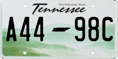 TN license plate A4498C