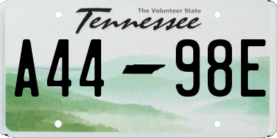 TN license plate A4498E