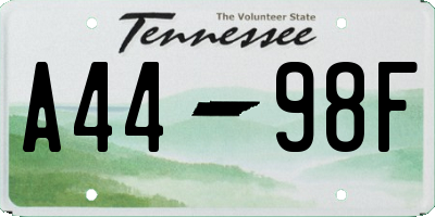 TN license plate A4498F