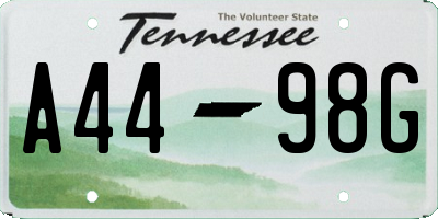 TN license plate A4498G