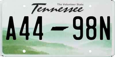 TN license plate A4498N