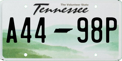 TN license plate A4498P