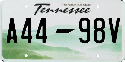 TN license plate A4498V