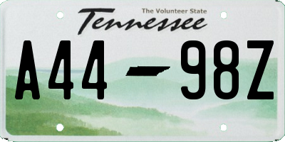 TN license plate A4498Z