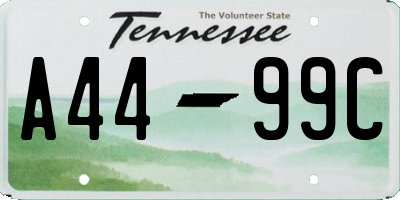 TN license plate A4499C