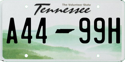 TN license plate A4499H