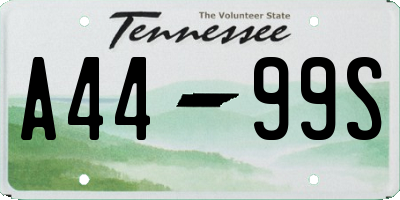 TN license plate A4499S