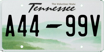 TN license plate A4499V