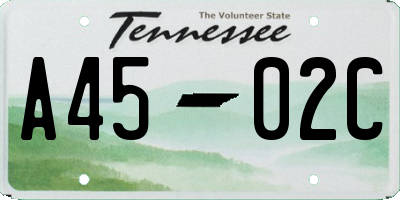 TN license plate A4502C