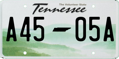 TN license plate A4505A
