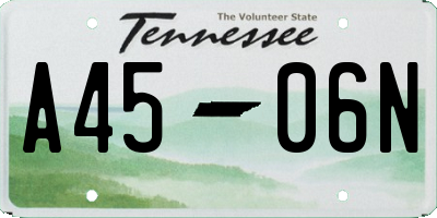 TN license plate A4506N