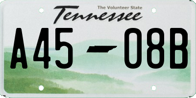 TN license plate A4508B