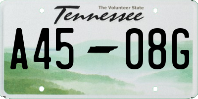 TN license plate A4508G
