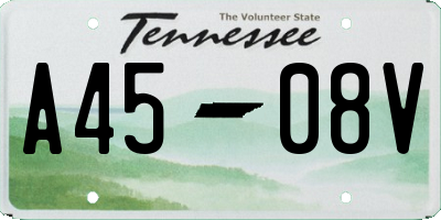 TN license plate A4508V