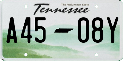 TN license plate A4508Y