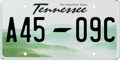 TN license plate A4509C