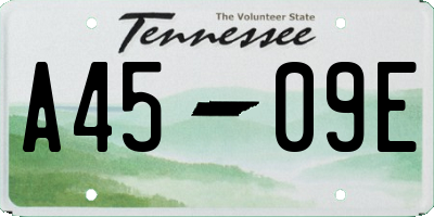 TN license plate A4509E