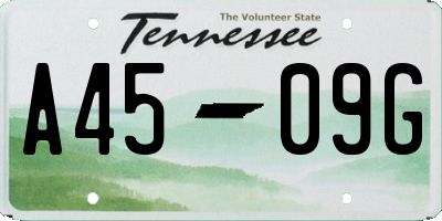 TN license plate A4509G