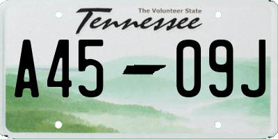 TN license plate A4509J