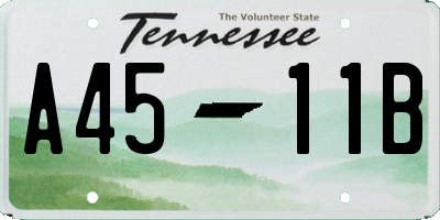 TN license plate A4511B