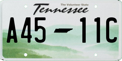 TN license plate A4511C