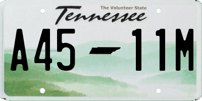 TN license plate A4511M