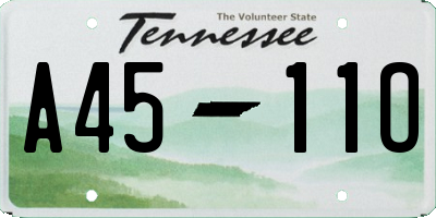 TN license plate A4511O
