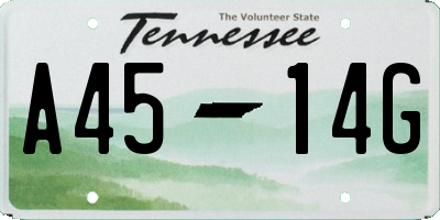 TN license plate A4514G