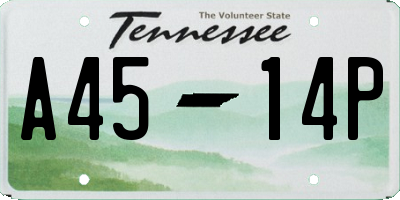 TN license plate A4514P