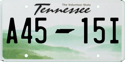 TN license plate A4515I