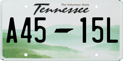 TN license plate A4515L