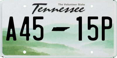 TN license plate A4515P