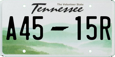 TN license plate A4515R