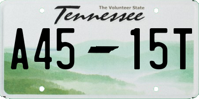 TN license plate A4515T