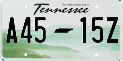 TN license plate A4515Z