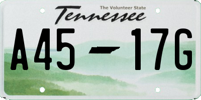 TN license plate A4517G