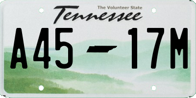 TN license plate A4517M