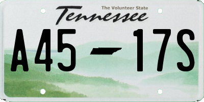 TN license plate A4517S