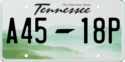 TN license plate A4518P