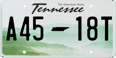 TN license plate A4518T