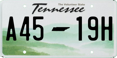 TN license plate A4519H