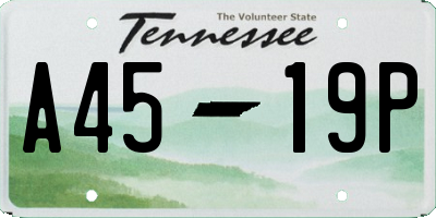 TN license plate A4519P