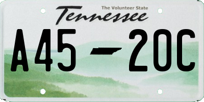 TN license plate A4520C