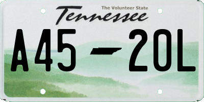 TN license plate A4520L