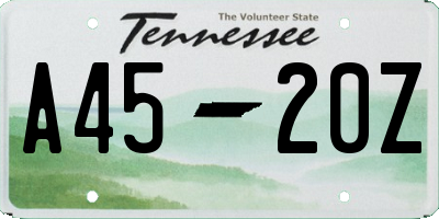 TN license plate A4520Z