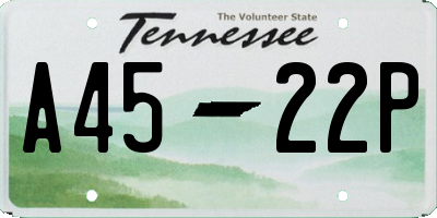TN license plate A4522P
