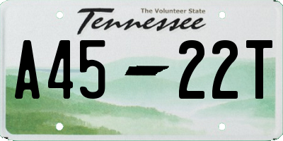 TN license plate A4522T