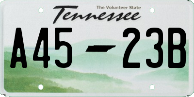 TN license plate A4523B
