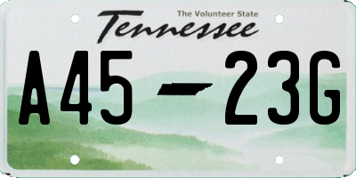 TN license plate A4523G